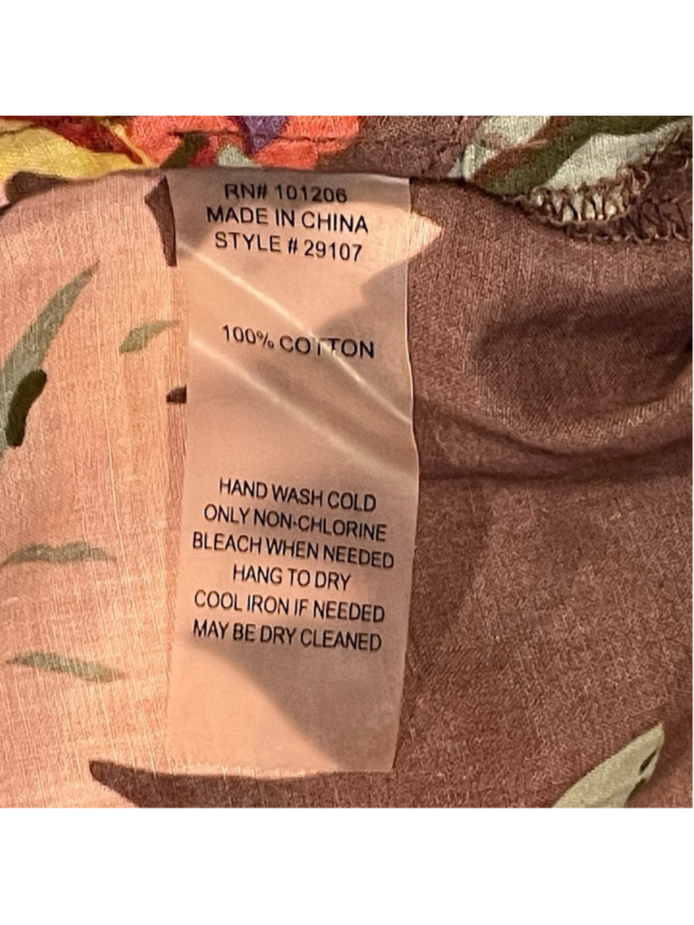 Soft Surroundings Womens Size Large Brown Floral Tunic Top Button Front Pockets - Picture 12 of 15